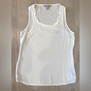 Banana Republic Tank Top - Cream with Gold Chain